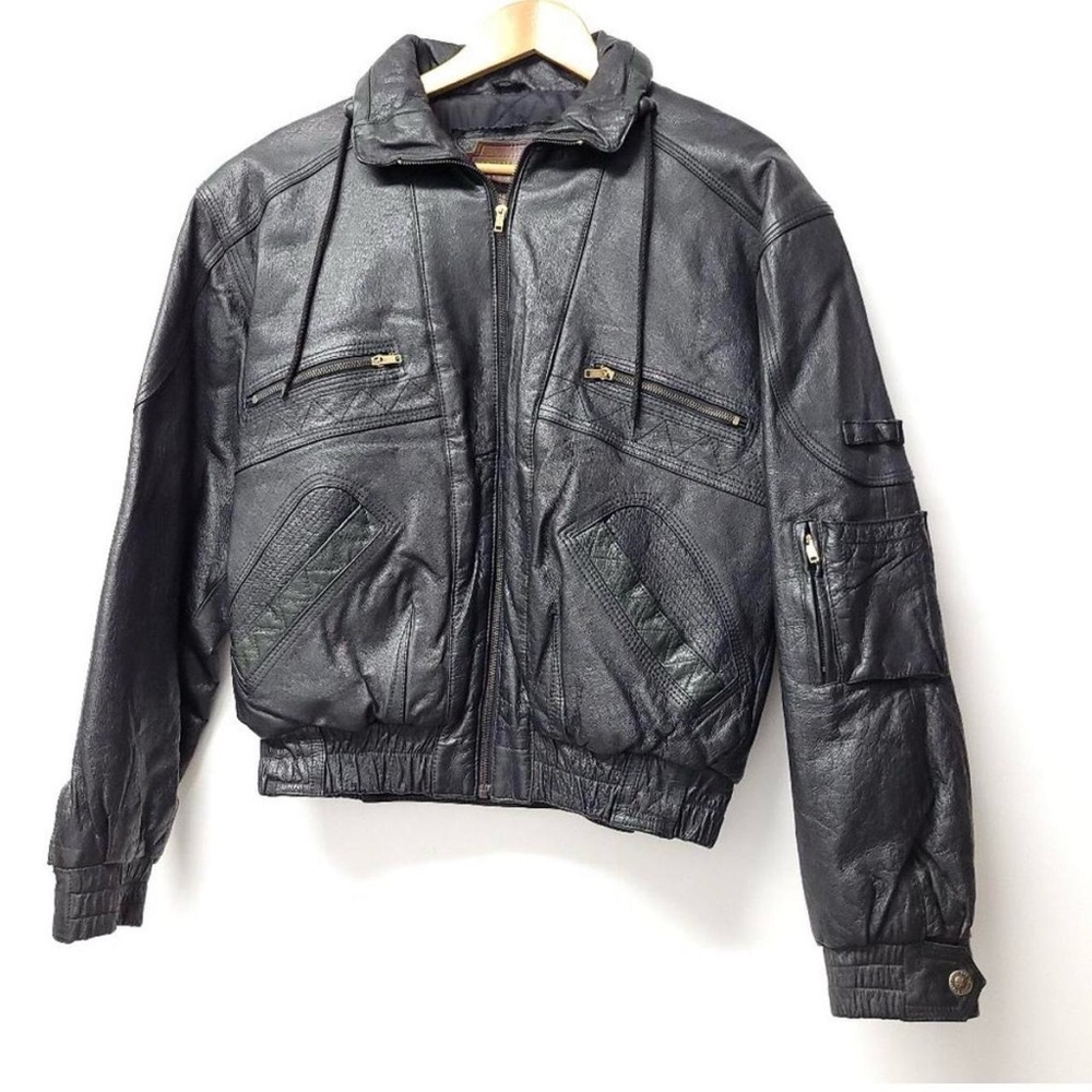 Unisex Black Leather Jacket